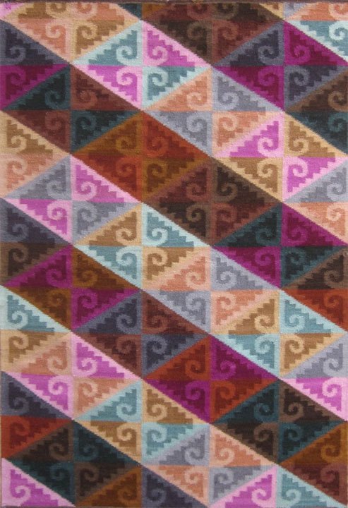 “Wari Colors”, 2′ x 3′ wool weaving by Alfredo Jayo.