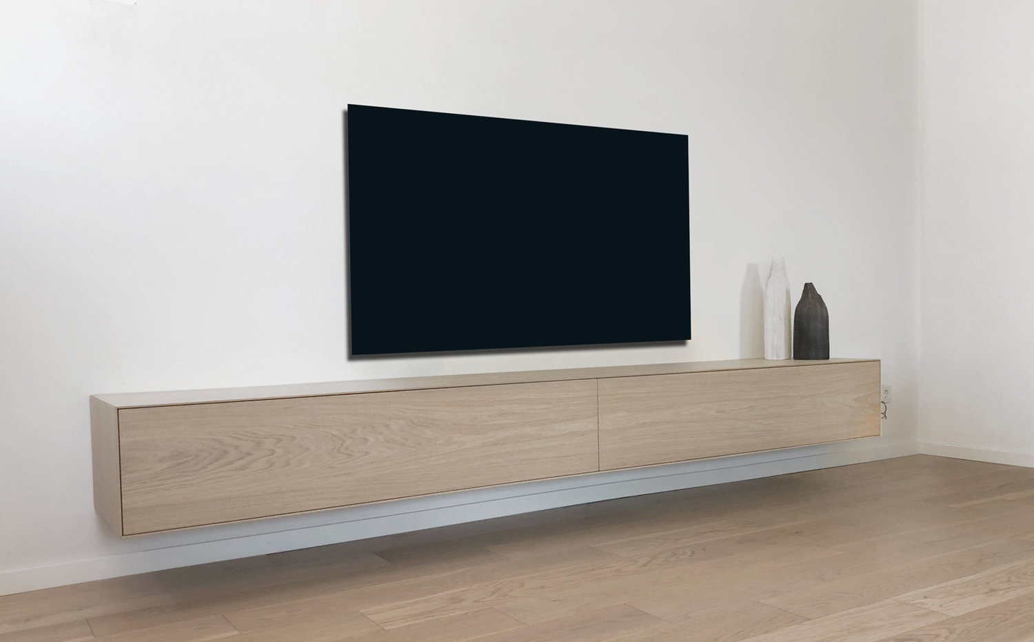 frequentie zondaar Pas op TV meubel eiken fineer minimalistisch verfijnd — Design Meubel Op Maat