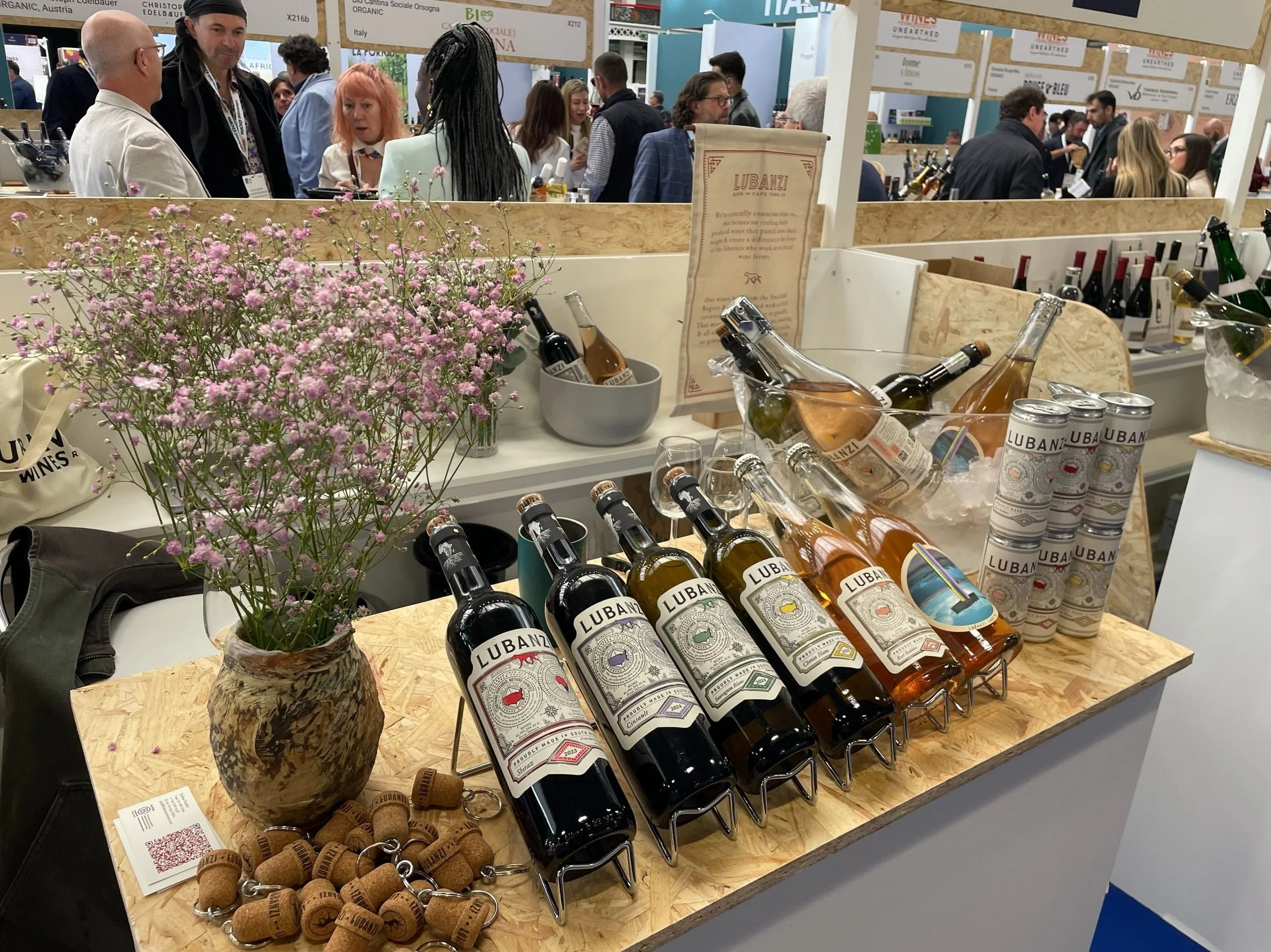 Day One ✅ of the @london_wine_fair ! Come share a glass with us until Wednesday at stand X158 🍷🍷