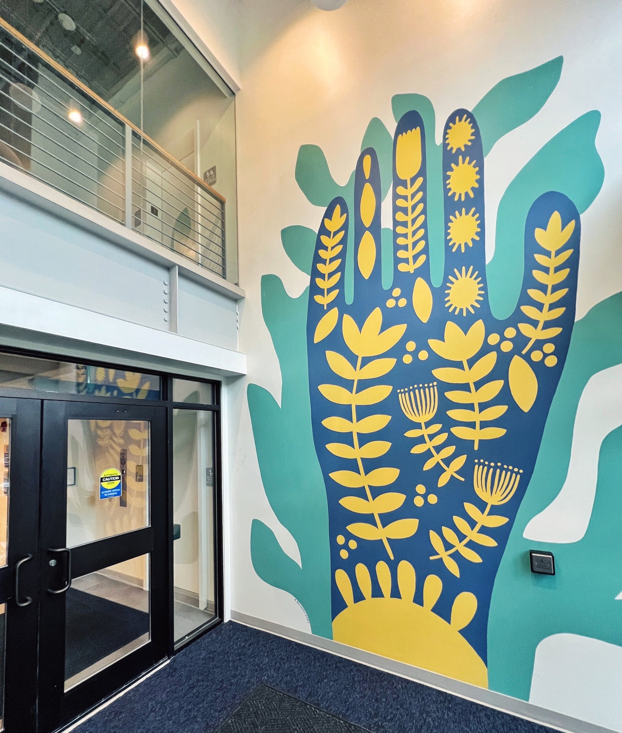  Commissioned mural for the Preble Street administrative building and Healing Center in Portland, Maine. This piece was designed and painted in June 2022. 