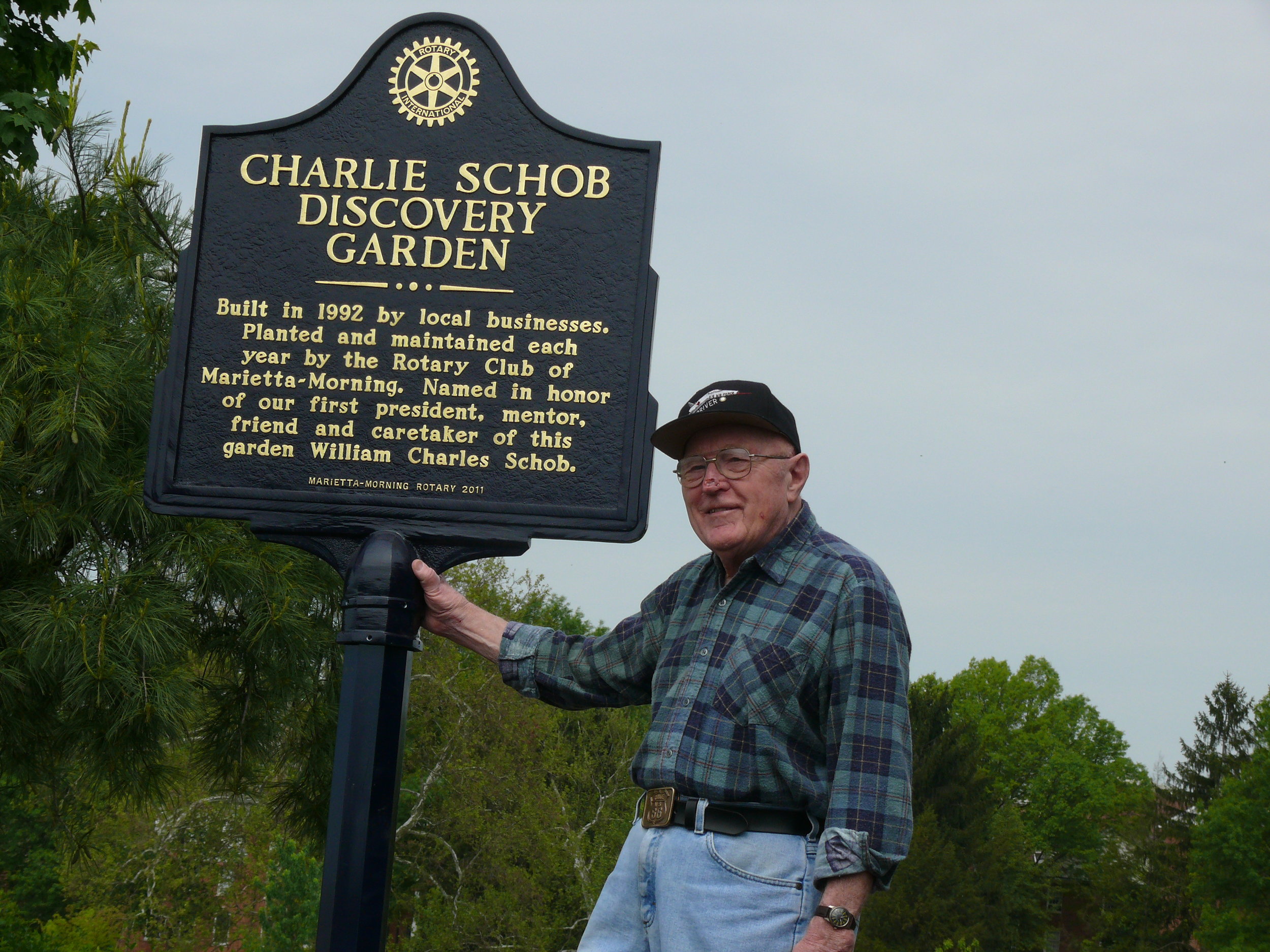 Charlie Schob at the Discovery Garden Dedication