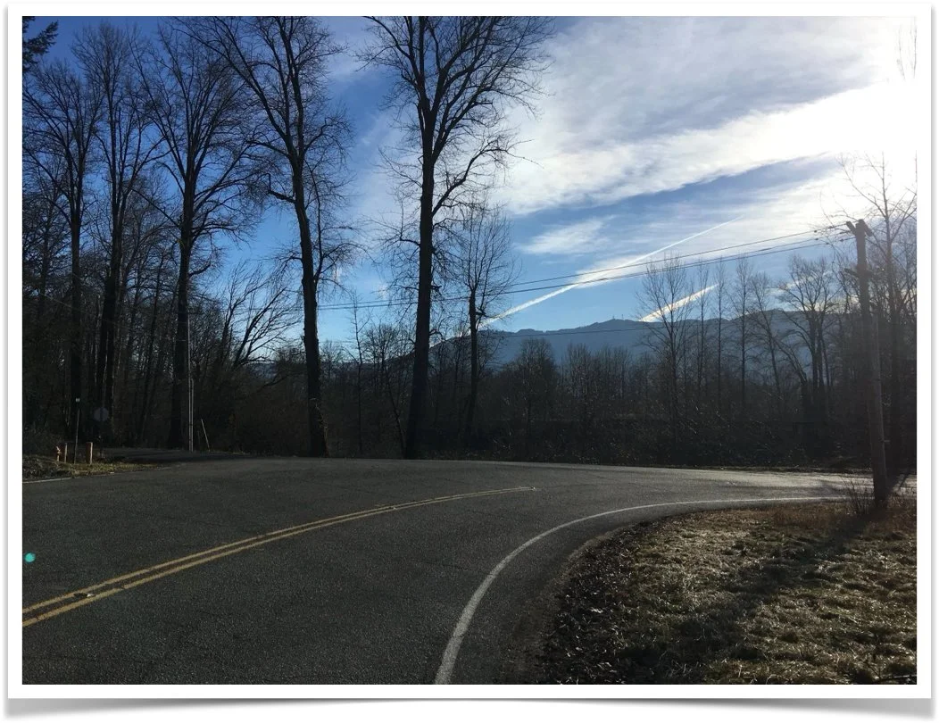 Quiet road through the Snoqualmie Valley near Twin Peaks filming locations