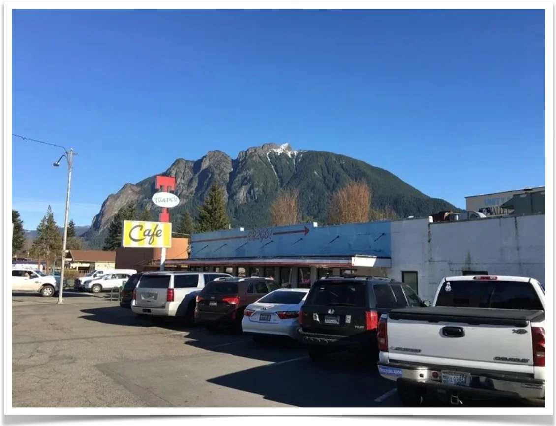 Twede's Cafe and Mount Si in North Bend, Washington