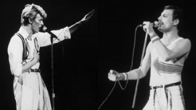 Bowie and Freddie tell it like it is: Why can’t we give love that one more chance. Why can’t we give love give love give love give love give love give love give love give love give love ‘Cause love’s such an old fashioned word, that love dares you to care for the people on the edge of the night and love dares you to change our way of caring about ourselves