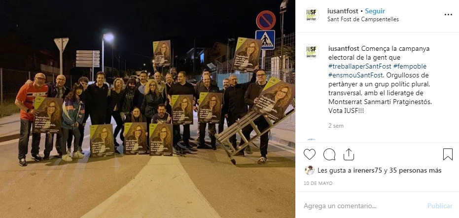 Inicio de campaña con los primeros carteles, publicado en la cuenta de Instagram del partido.