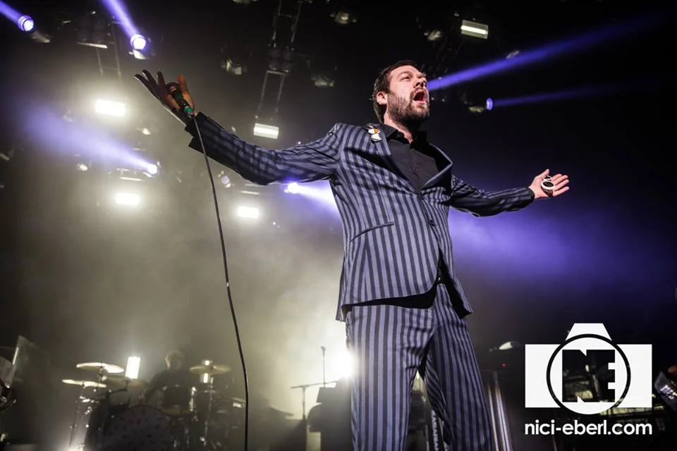 TOM MEIGHAN OF 'KASABIAN' PERFORMING AT LONDON'S O2 FORUM KENTISH TOWN PICTURE BY: NICI EBERL PHOTOGRAPHY (O2 FORUM HOUSE PHOTOGRAPHER)