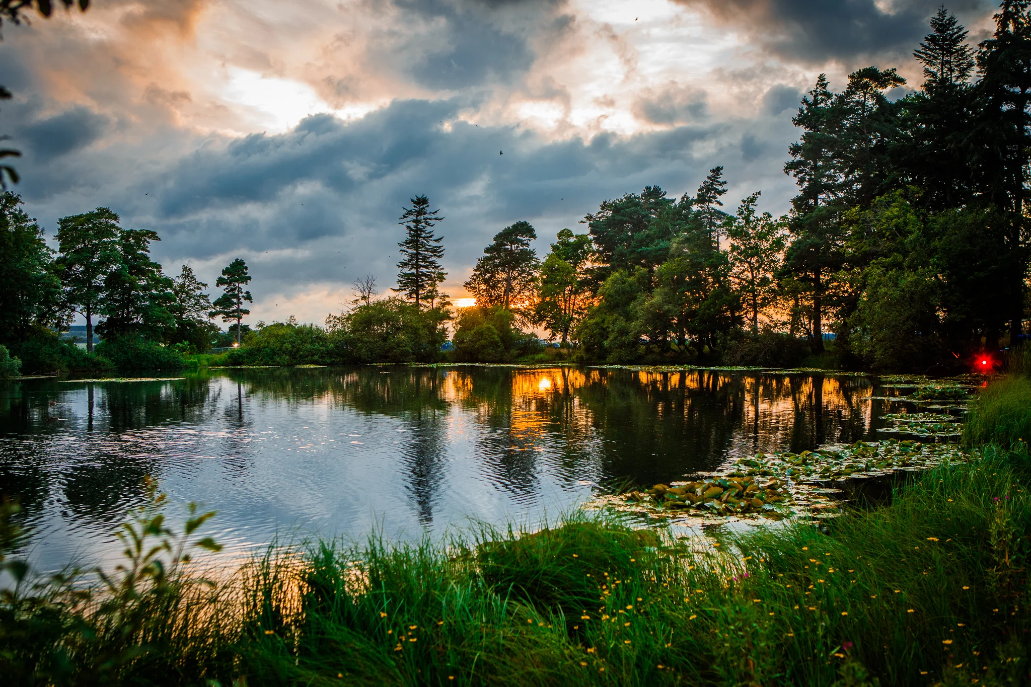 SUNSET BY THE LAKES AT KENDAL CALLING SITE PICTURE BY: JODY HARTLEY