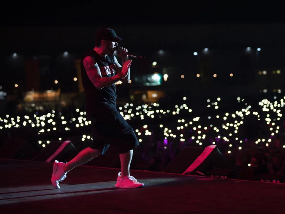 EMINEM HEADLINING DAY THREE AT LEEDS FESTIVAL 2017 - 27/08/2017 PICTURE BY: JEREMY DEPUTAT