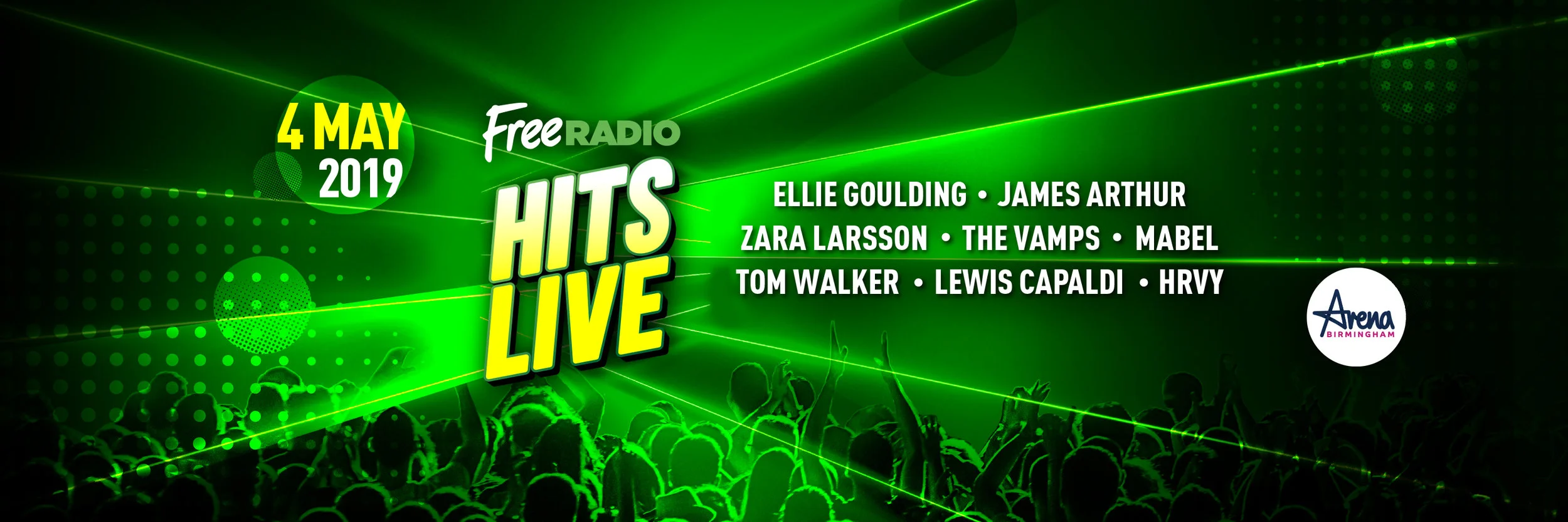 Free Radio Hits Live on 4th May at Arena Birmingham
