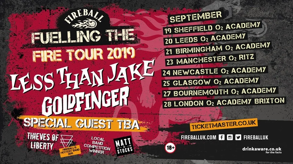 Goldfinger &amp; Less Than Jake to co-headline this year's Fireball: Fuelling The Fire UK Tour.