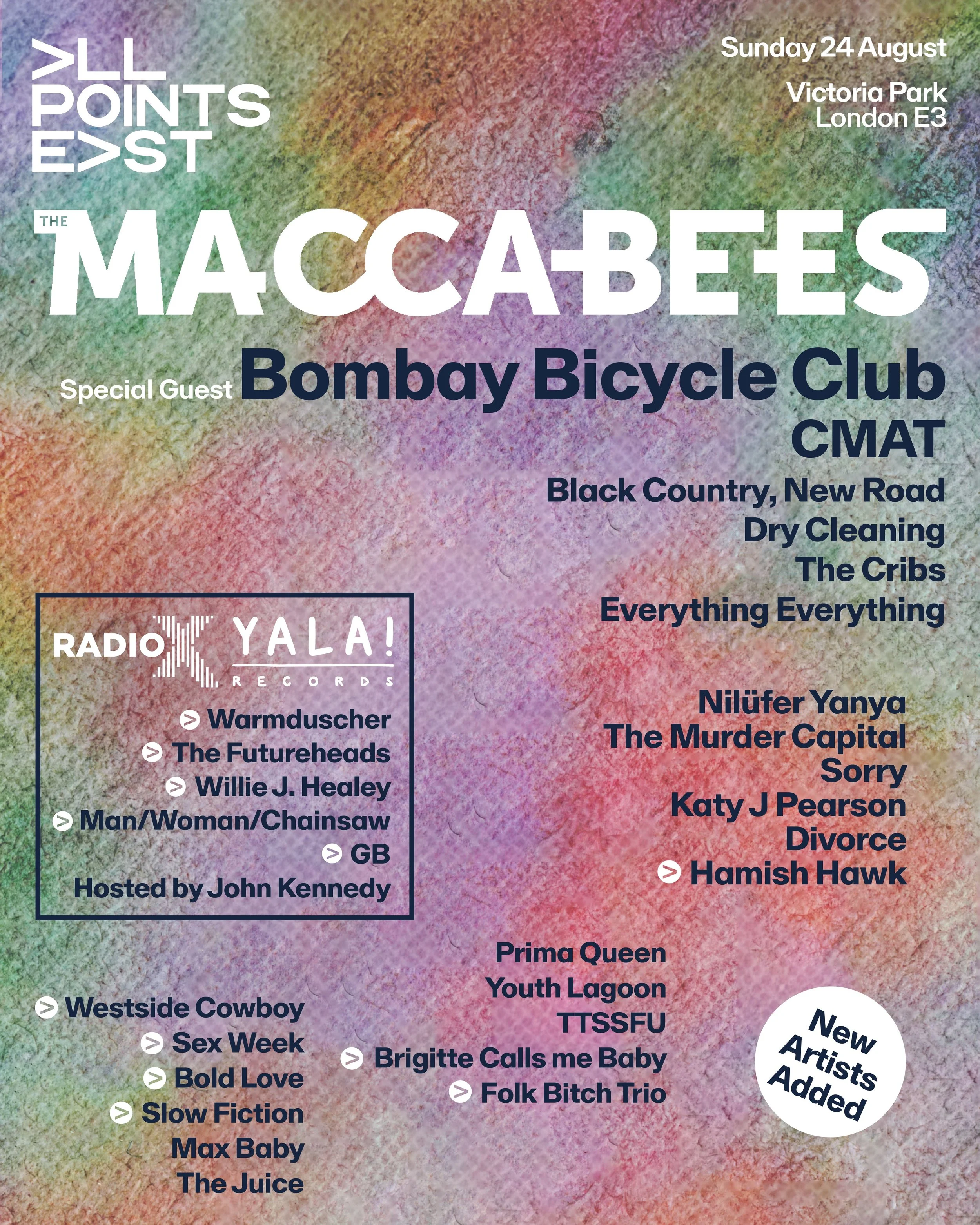 The Maccabees at All Points East: Radio X Presents YALA! Records Stage announced