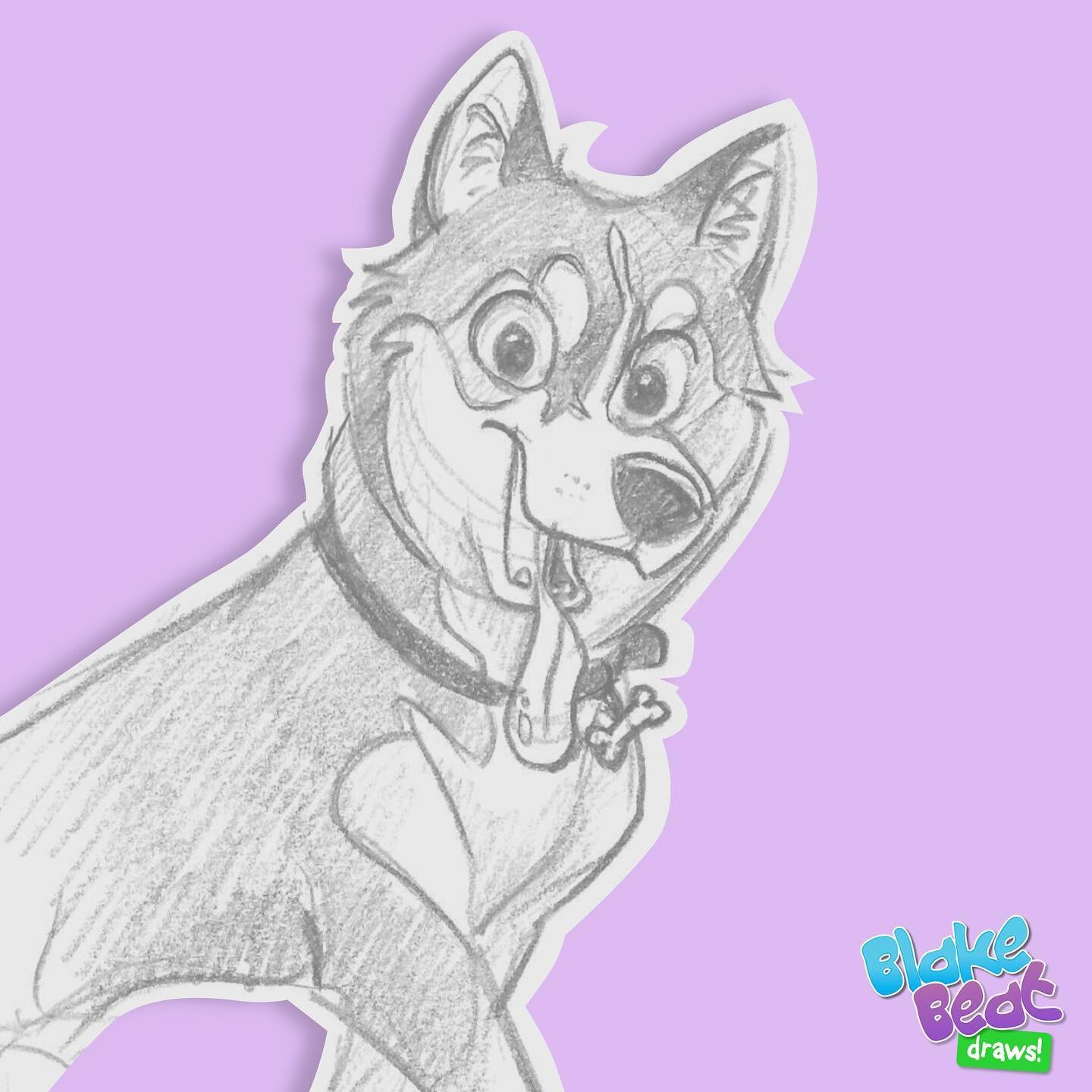 I promised @beautifulhusky_ a sketch of her boy Togo, and here he is! I love seeing his pictures pop up on my feed. 🐾
&bull;
#illustration #sketch #pencildrawing #pencilsketch #petportrait #cartoon #drawing #doodle #husky #huskiesofinstagram #togo #