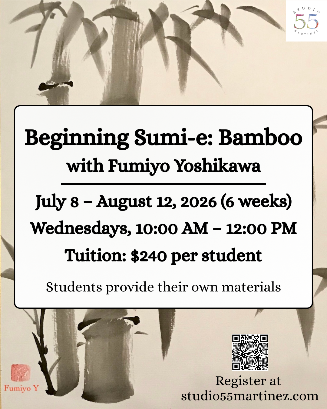 Beginning Sumi-e: Bamboo with Fumiyo Yoshikawa