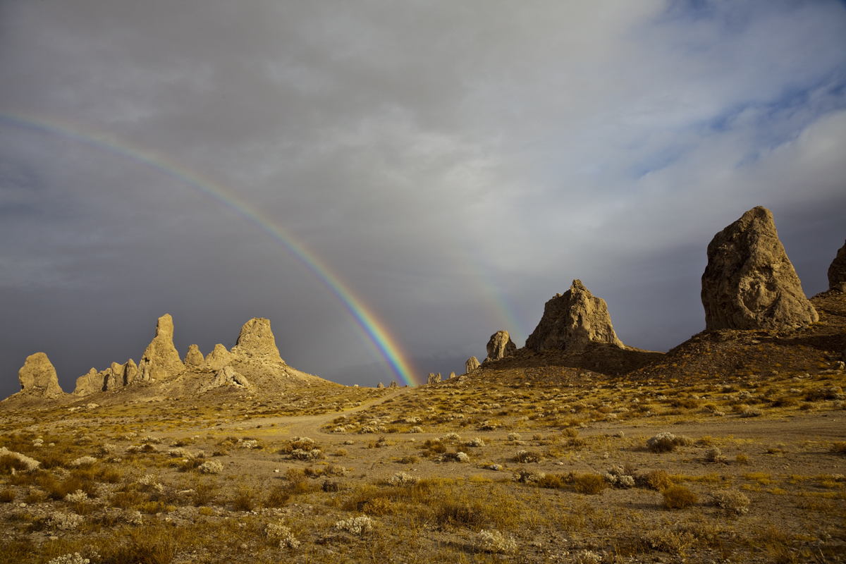 Rainbow over The Pinnacles , California
