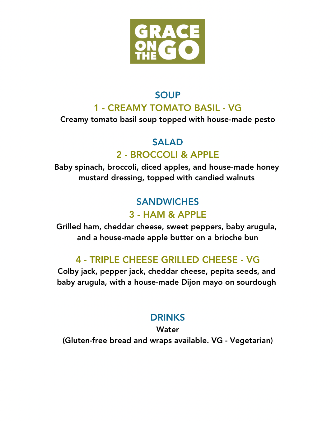 Menu + Location for 2/4/26 — Grace Café, Inc.