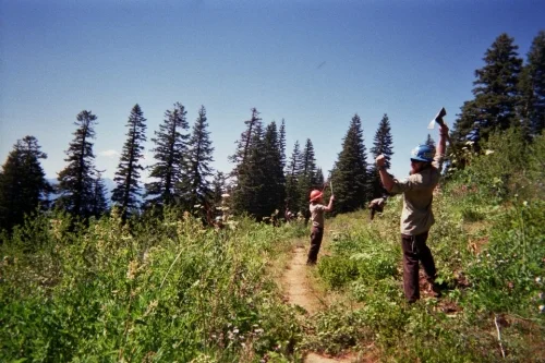 Trail work on the PCT. Klamath, 2012, 35mm.
