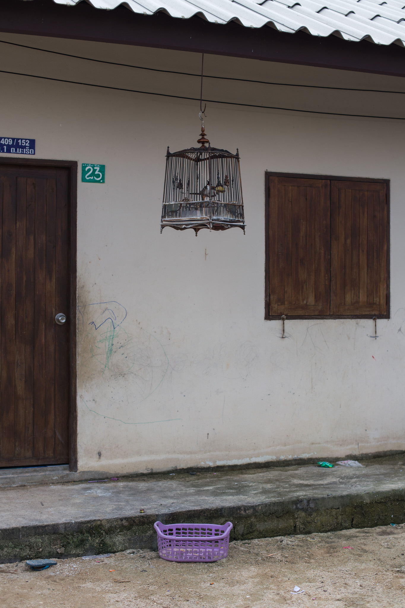 Bird Caged Outside of Muslim Home
