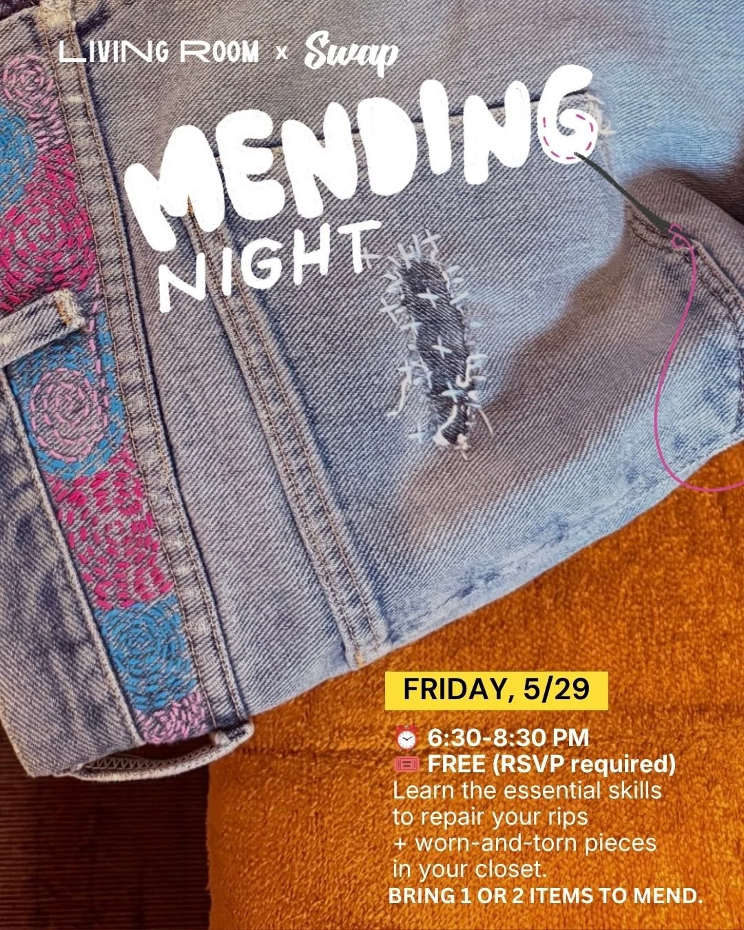 Mending Night At The Living Room