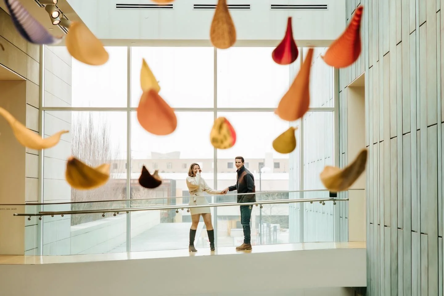 Another favorite from Aaron &amp; Rebecca&rsquo;s engagement session at the art museum ✨