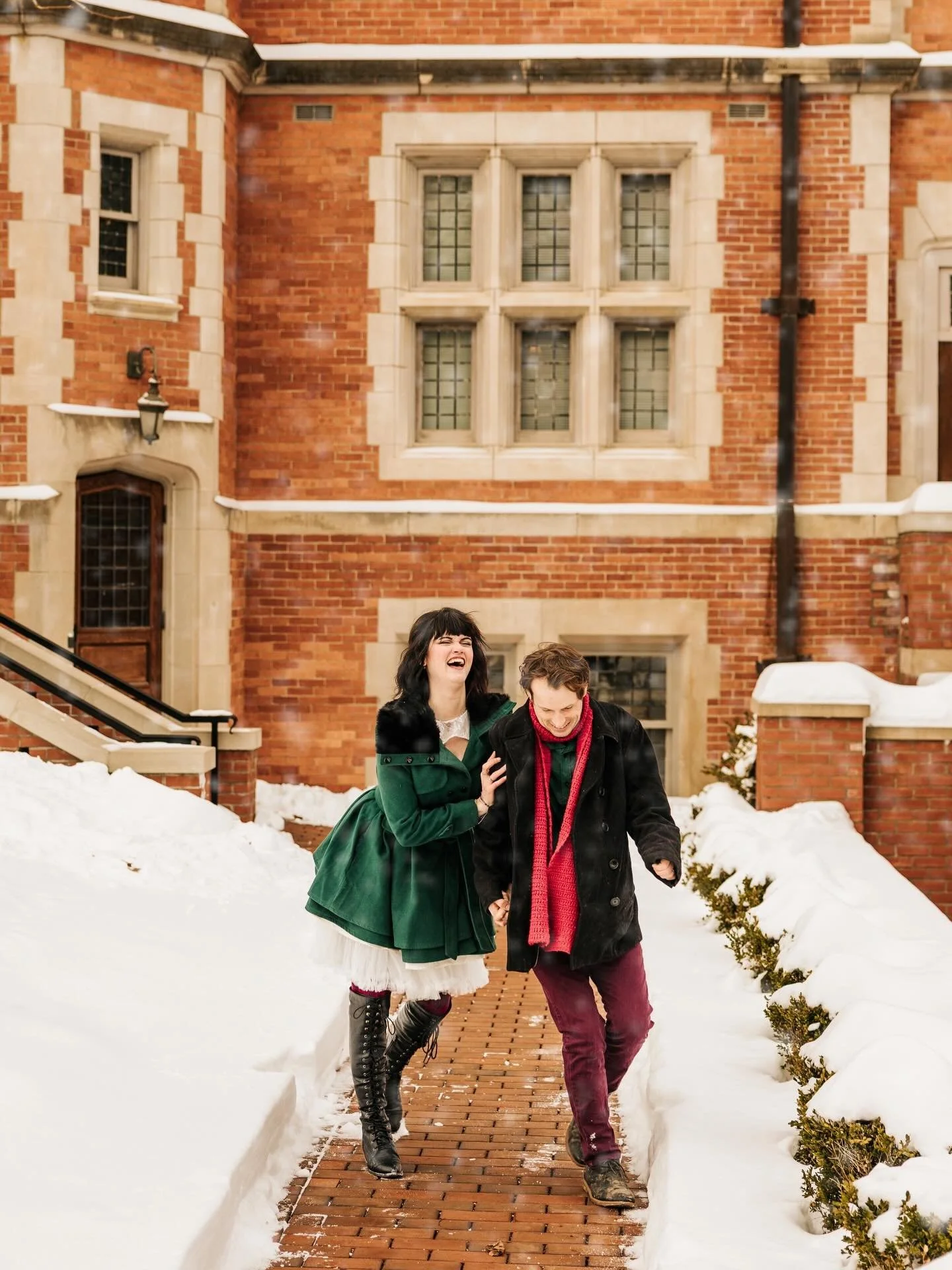 When the level 3 snow storm makes you have to reschedule your engagement shoot twice, but then you get it done in 4&deg; weather! Shoutout to these two for powering through the cold! It was freezing, but so so worth it! ❄️