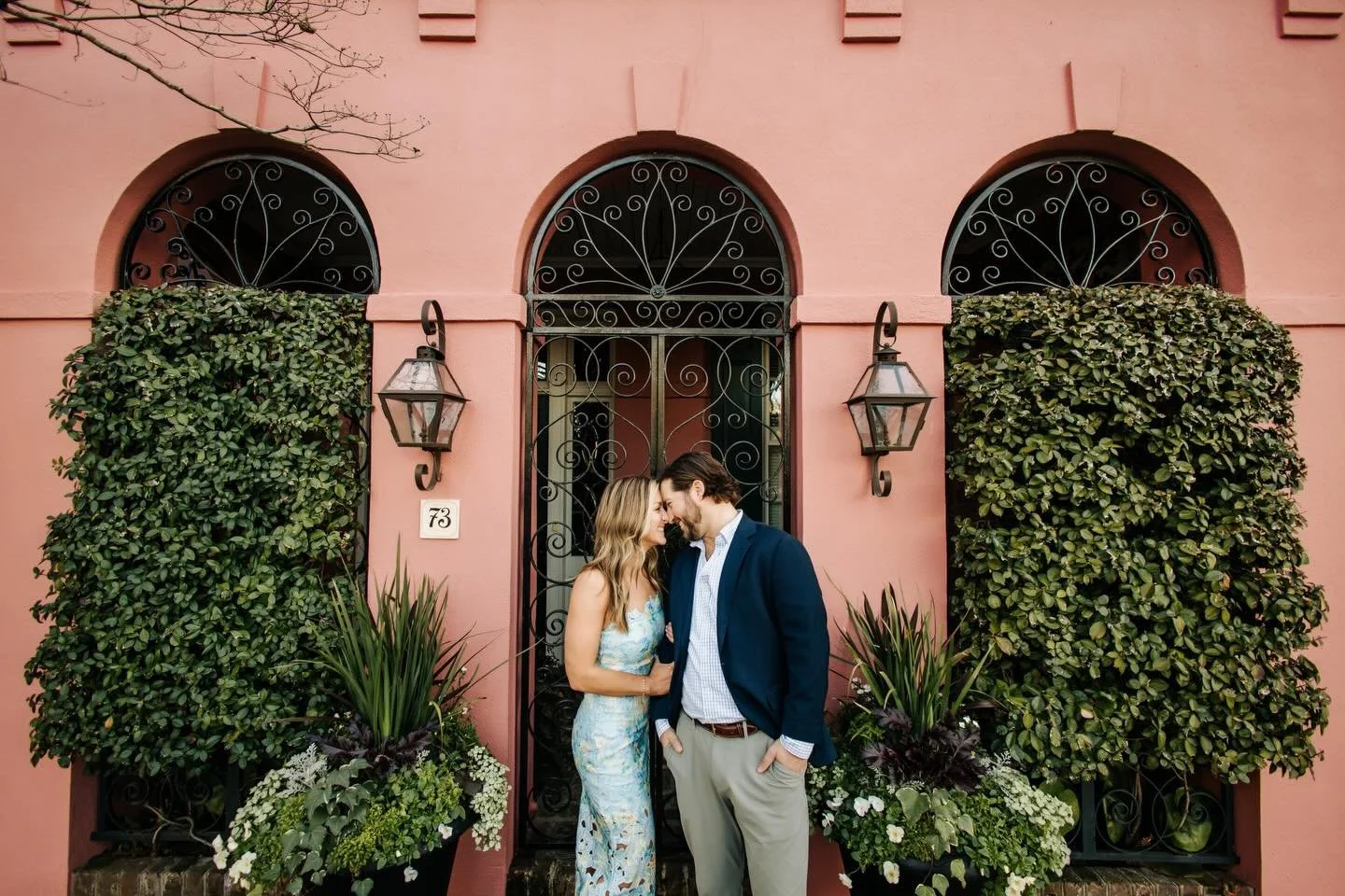 Working on finishing up this perfect Charleston engagement session tonight ✨💍