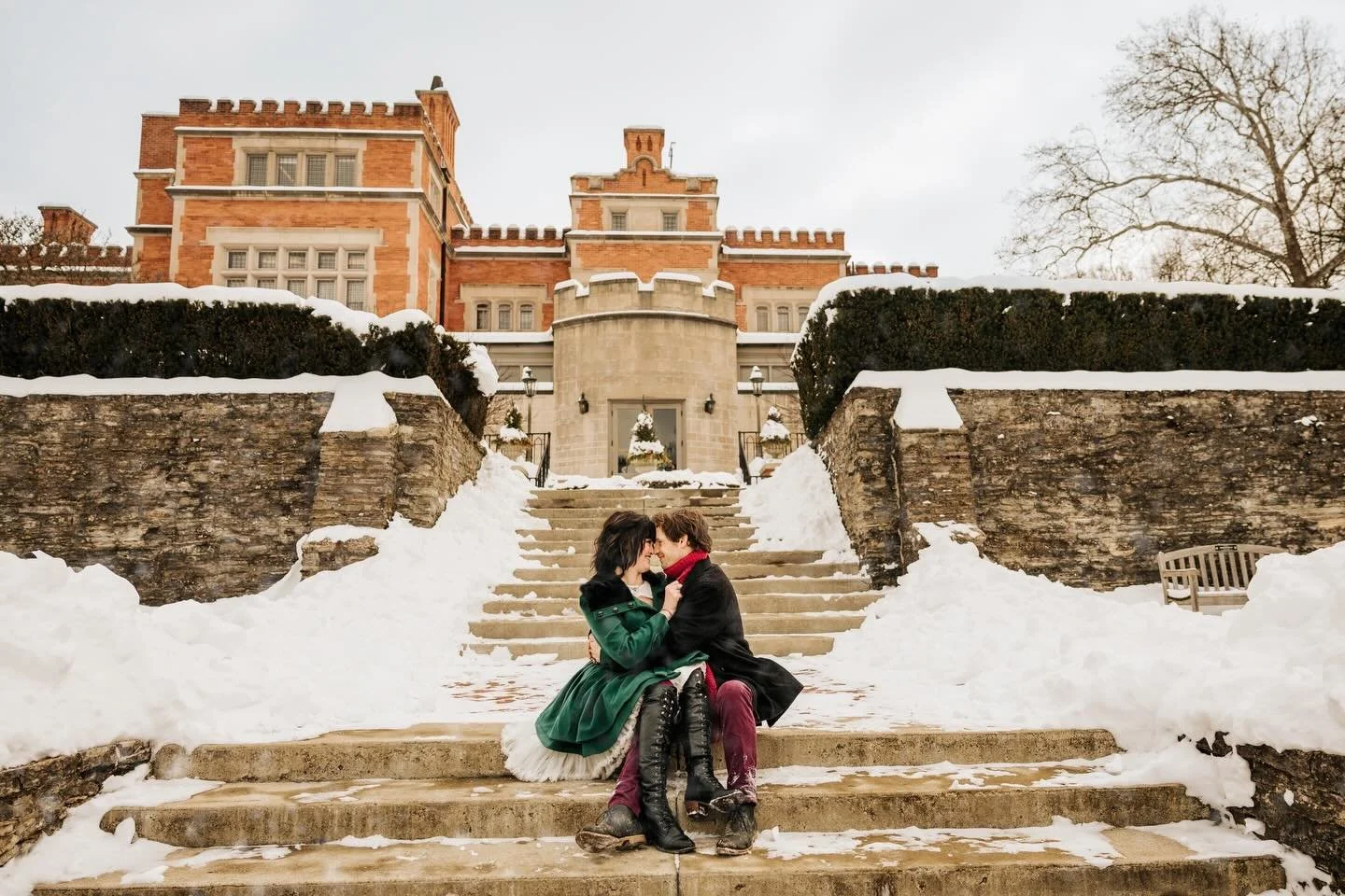 In honor of the recent snow, here&rsquo;s another from this 4&deg; engagement session! 🥶❄️☃️ 

Worth it though!!