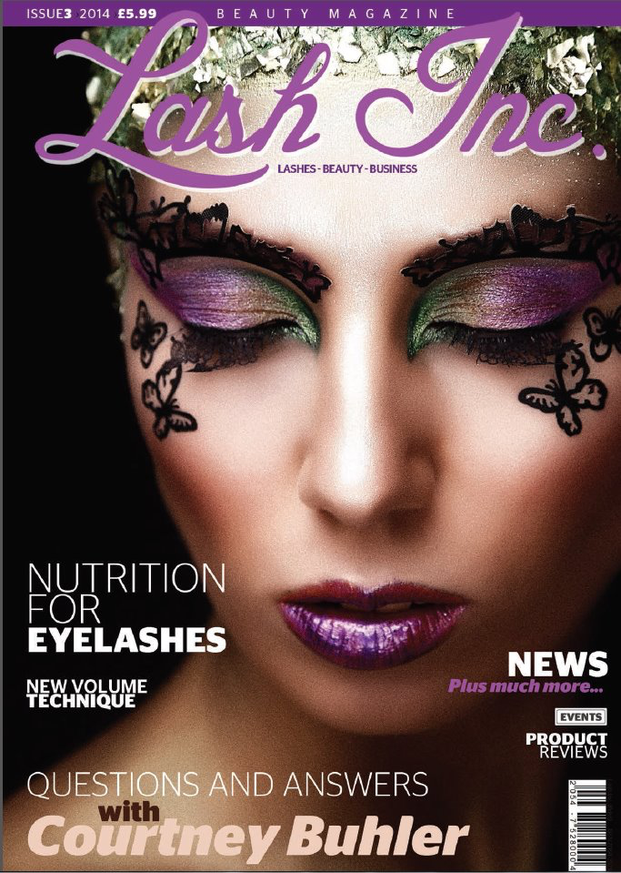 Marisol lash work featured in Lash Inc magazine 2014