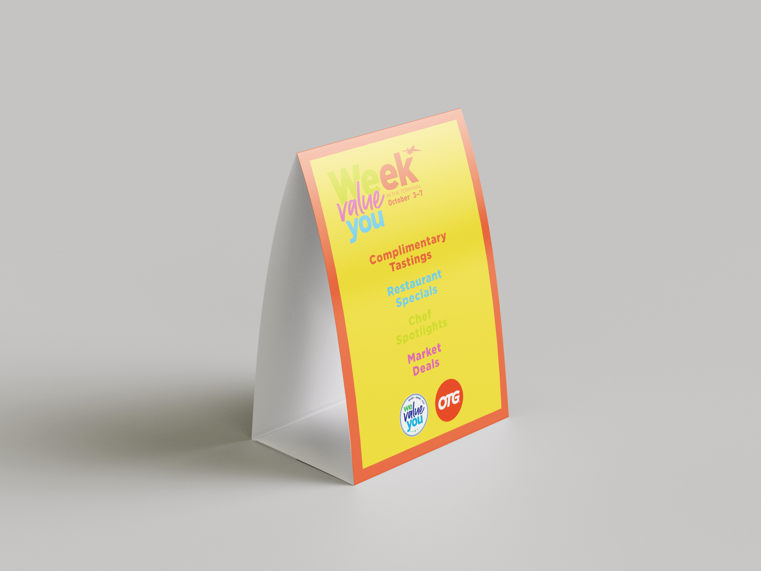 We Value You Week | Table Tent