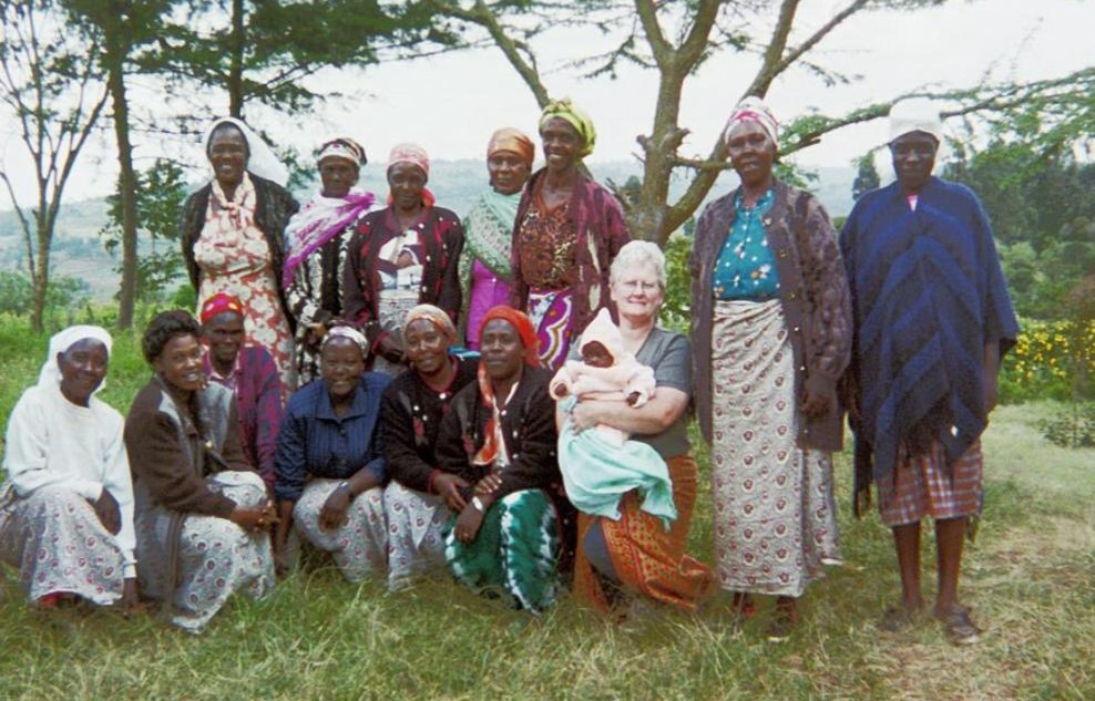 Deb with women from the Mua Hills community