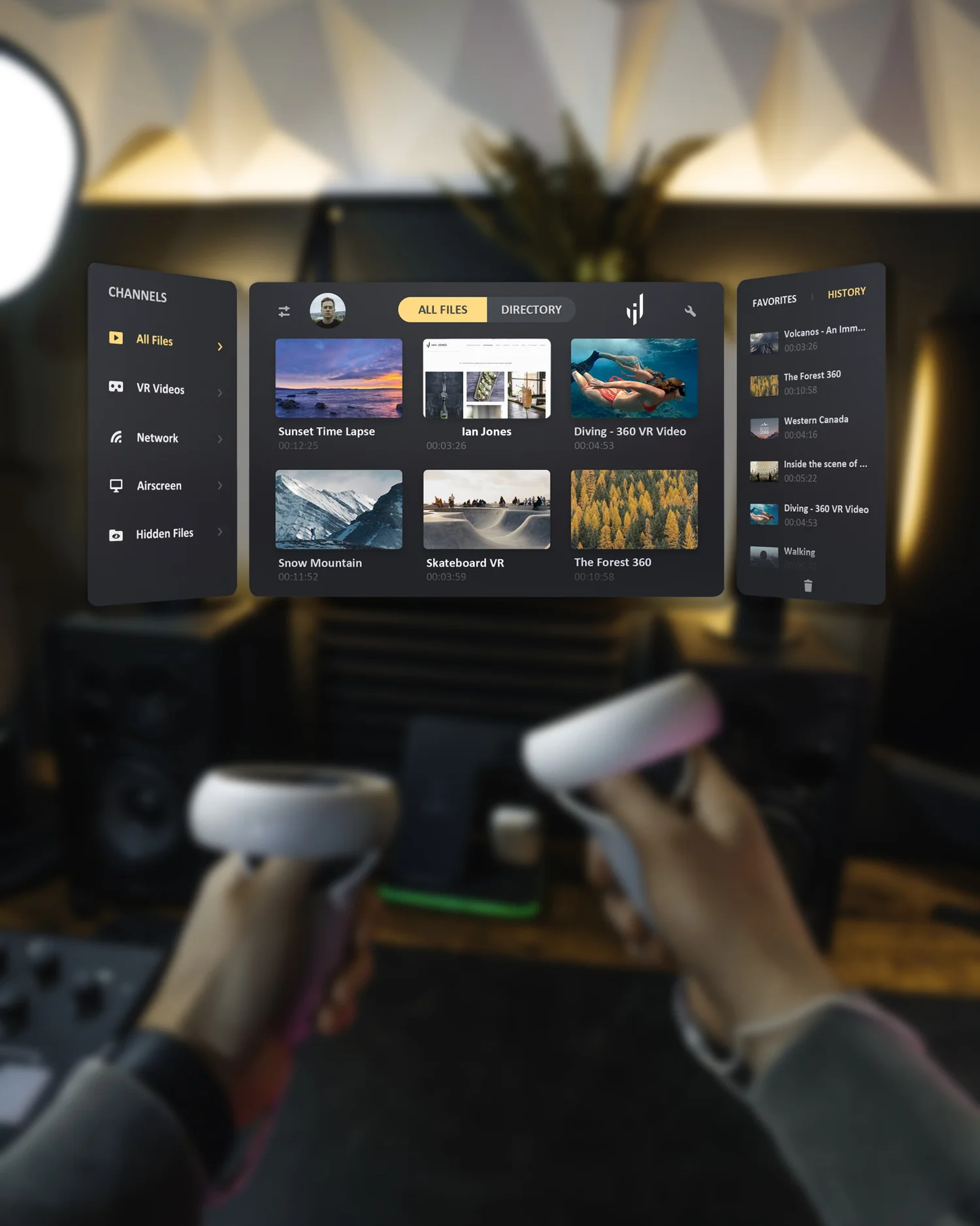 Oculus social media ad concept created by Ian Jones of ISJDESIGNS, product photography for a digital campaign.