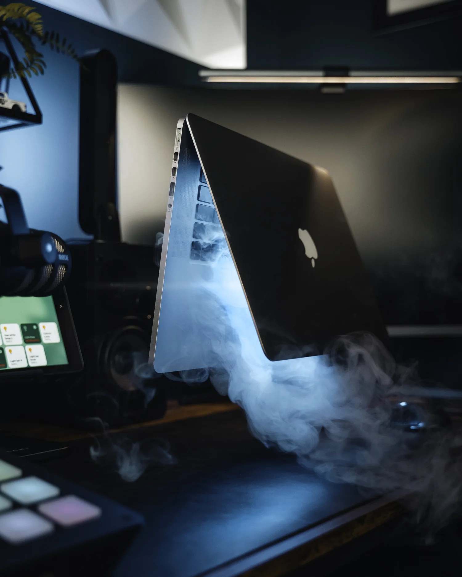 MacBook Pro floating power and performance ad concept by Ian Jones, creative product photography for a tech campaign.