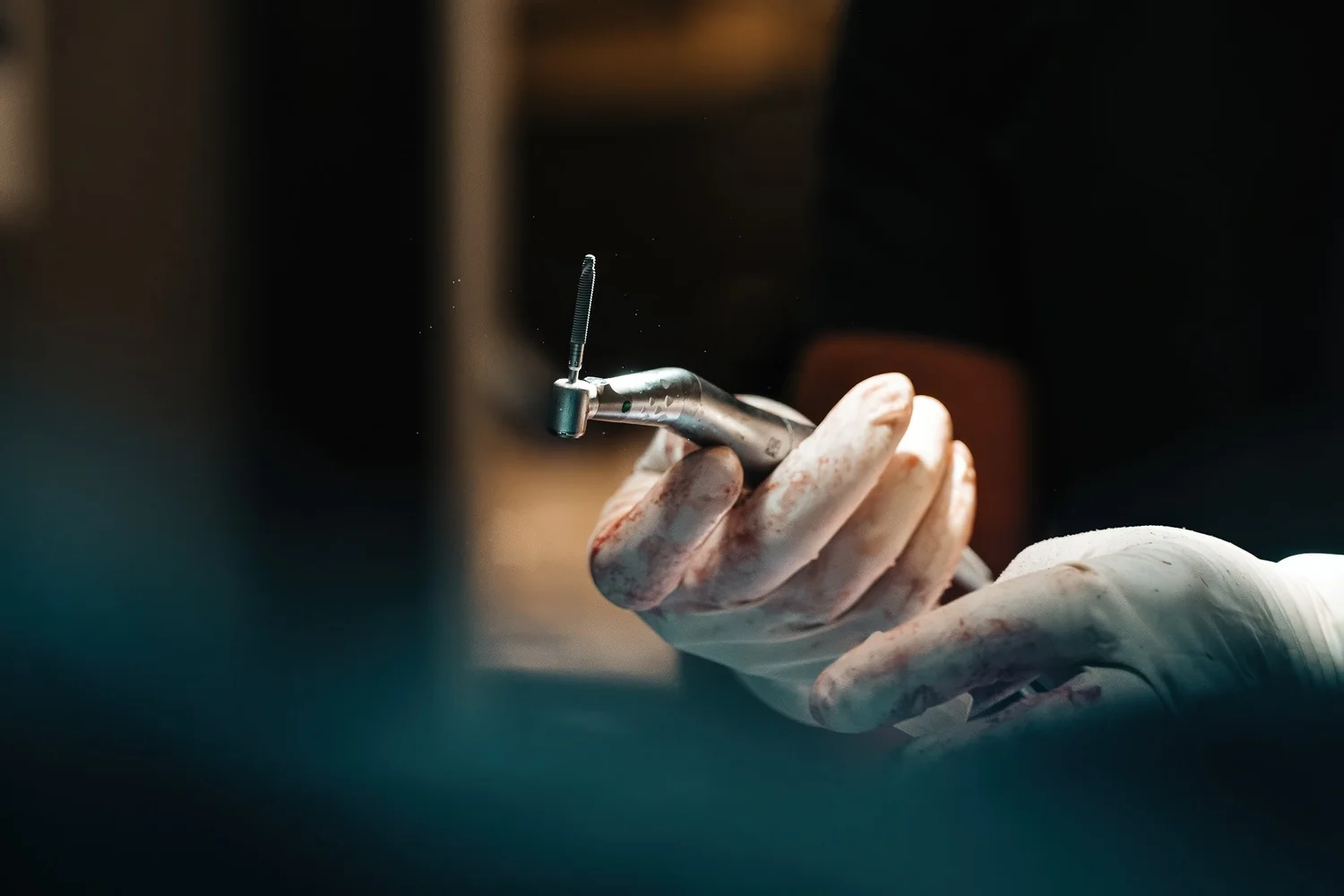 Dental handpiece detail captured for Pittsburgh dental practice marketing by Ian Jones