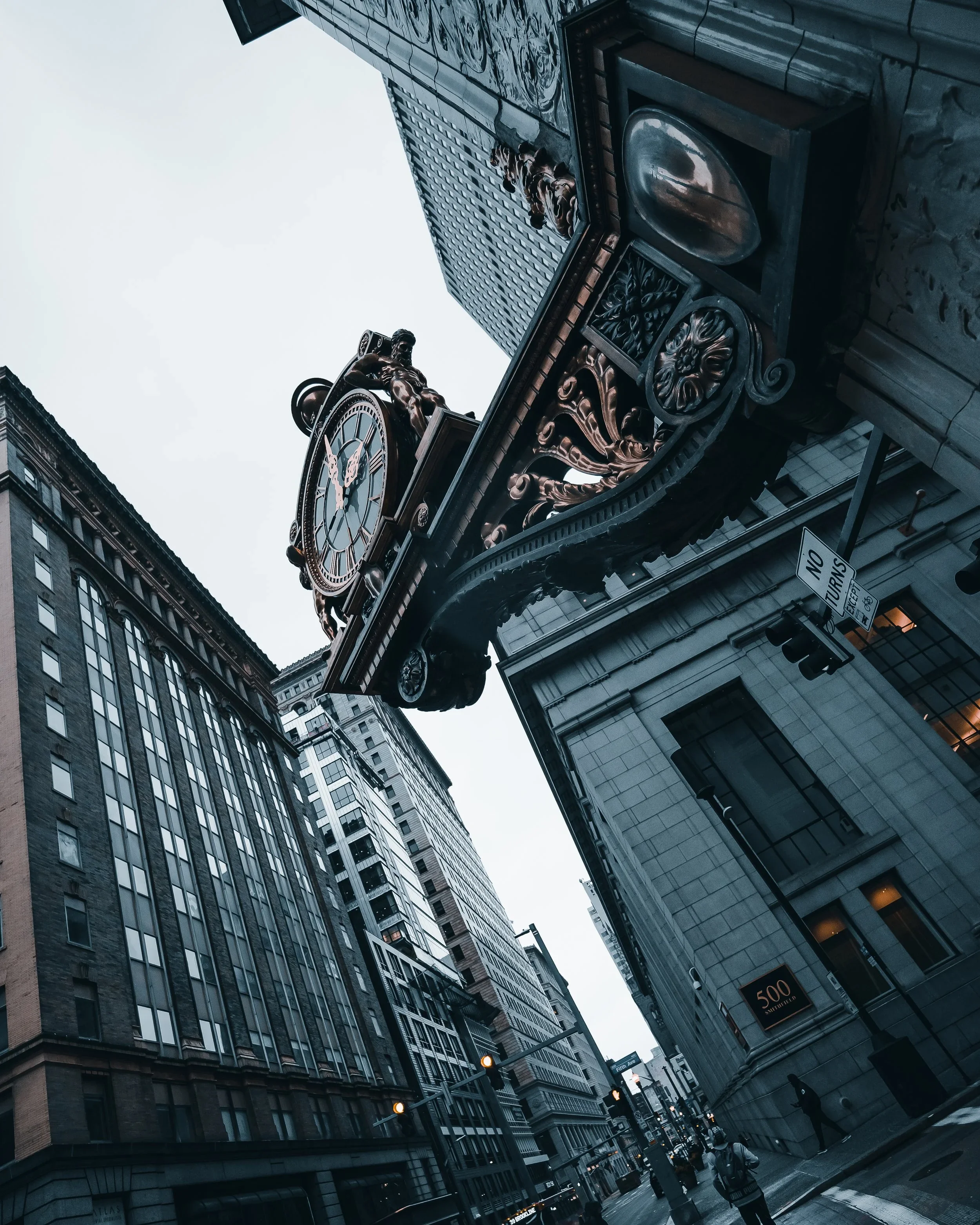 Cold Tones Lightroom preset applied to a moody cinematic Pittsburgh street photo by Ian Jones