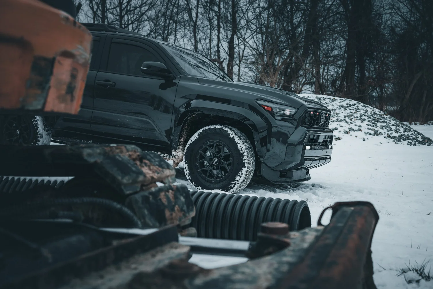 2025 Toyota 4Runner TRD Sport photographed in winter snow, Ian Jones Pittsburgh automotive photography by ISJDESIGNS for SUV and truck content