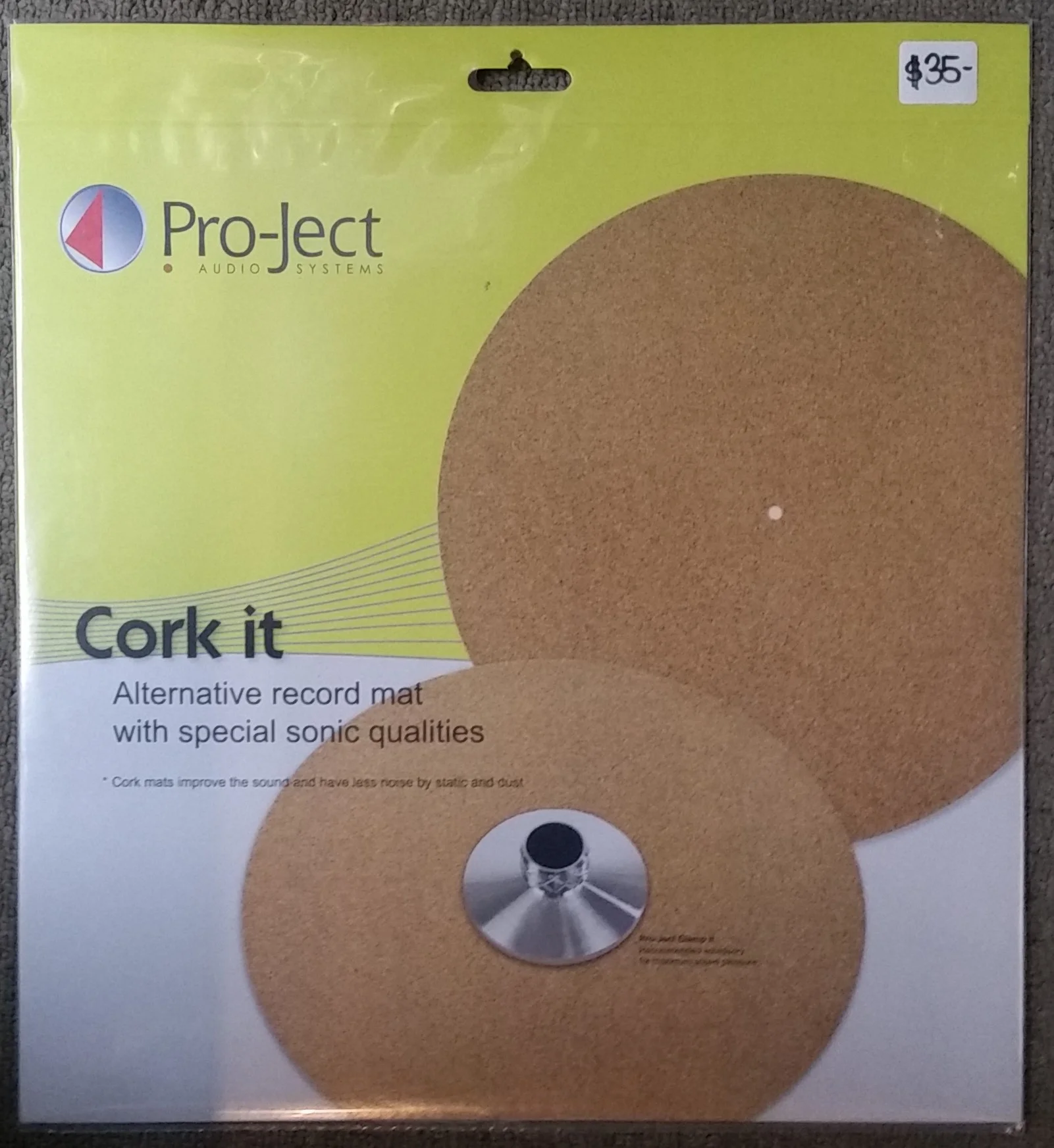 WE STOCK THE PRO-JECT CORK IT RECORD MAT ..A GREAT WAY TO MAKE SURE THERE IS NO TRANSFER OF NOISE OR RESONANCES FROM METAL TURNTABLE PLATTERS TO THE VINYL,ALSO AVOIDS STATIC BUILD UP ..EASILY REPLACES RUBBER AND FELT MATS ONLY $35