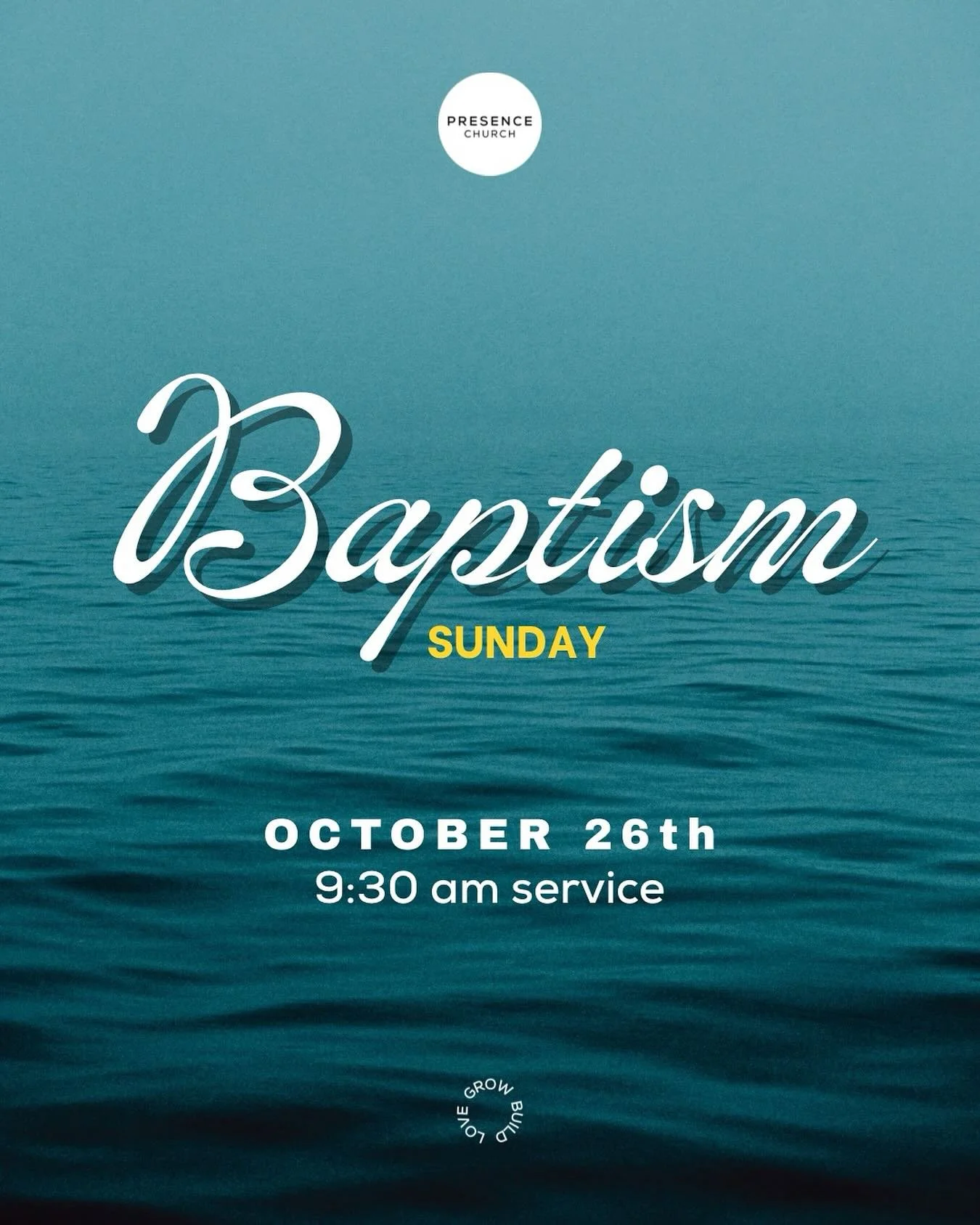 We&rsquo;re celebrating new life!💧
Join us on Sunday, 26/10, as we baptise and declare the transforming power of Jesus.
He makes all things new! ✨