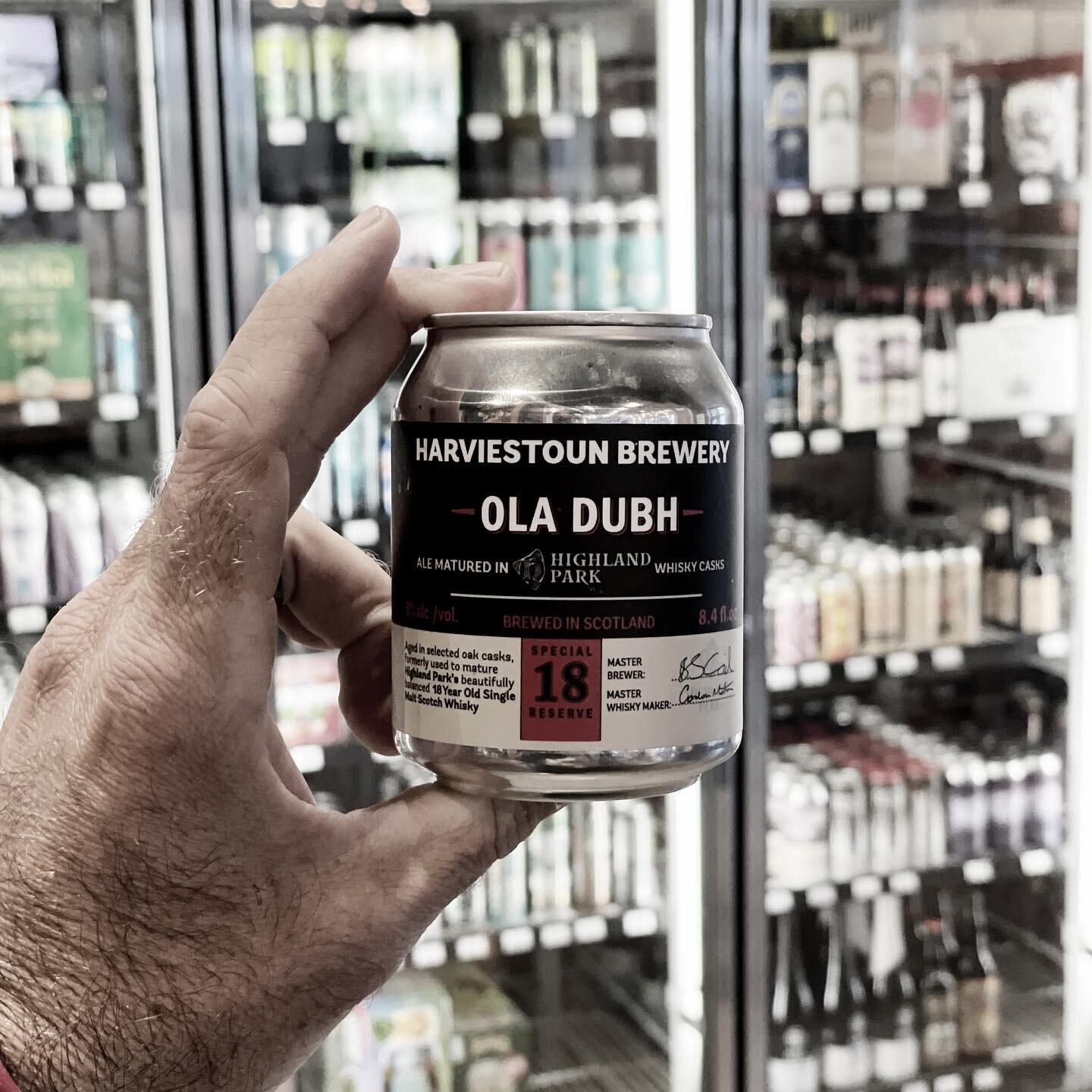 Stubby - @harviestounbrewery Ola Dubh 18 Year can edition!
The cutest 8.4 ounces of Black Oil you&rsquo;ll ever see. Aged in @highlandparkofficial casks that once held 18 year old scotch.