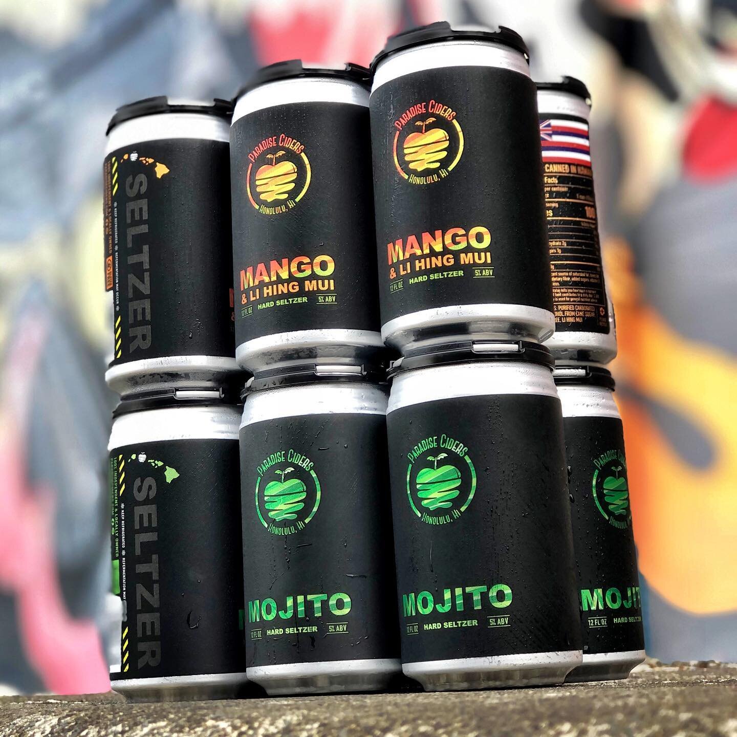 🥭 Weekend Ready 🤘
@paradiseciders new new Hard Seltzers
&bull; Mango Li Hing Mui
&bull; Mojito

🏃&zwj;♀️in shop or order online 🕹