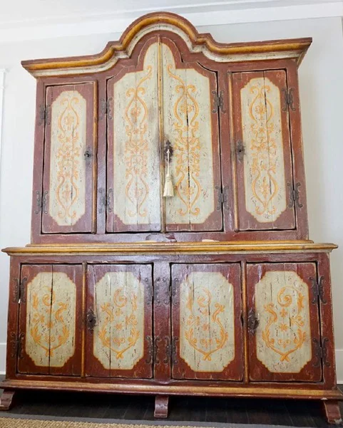 Late 18th Century Tyrolean Tall Cabinet. Photo courtesy of Hastenings Design Studio