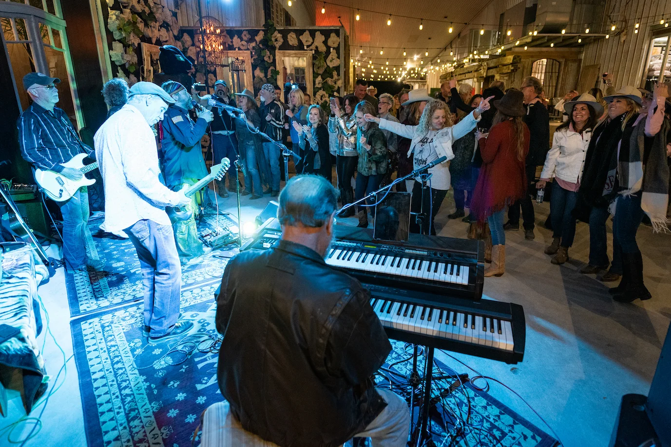 Photo by Ashlee Nobel Black Cat Choir entertains a dancing crowd after dinner at Market Hill