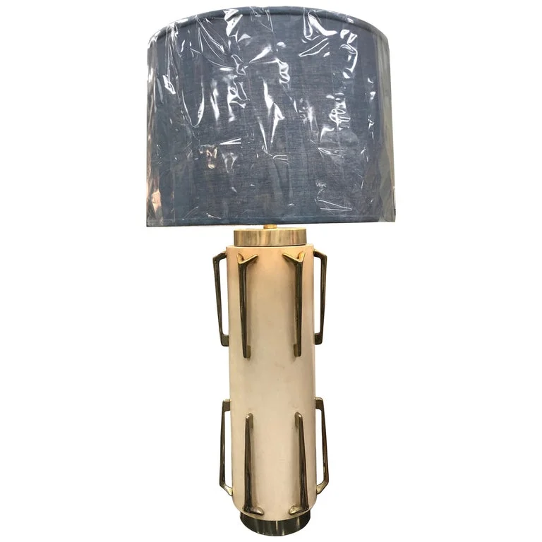 Italian brass and leather lamp Photo by Architectural Anarchy