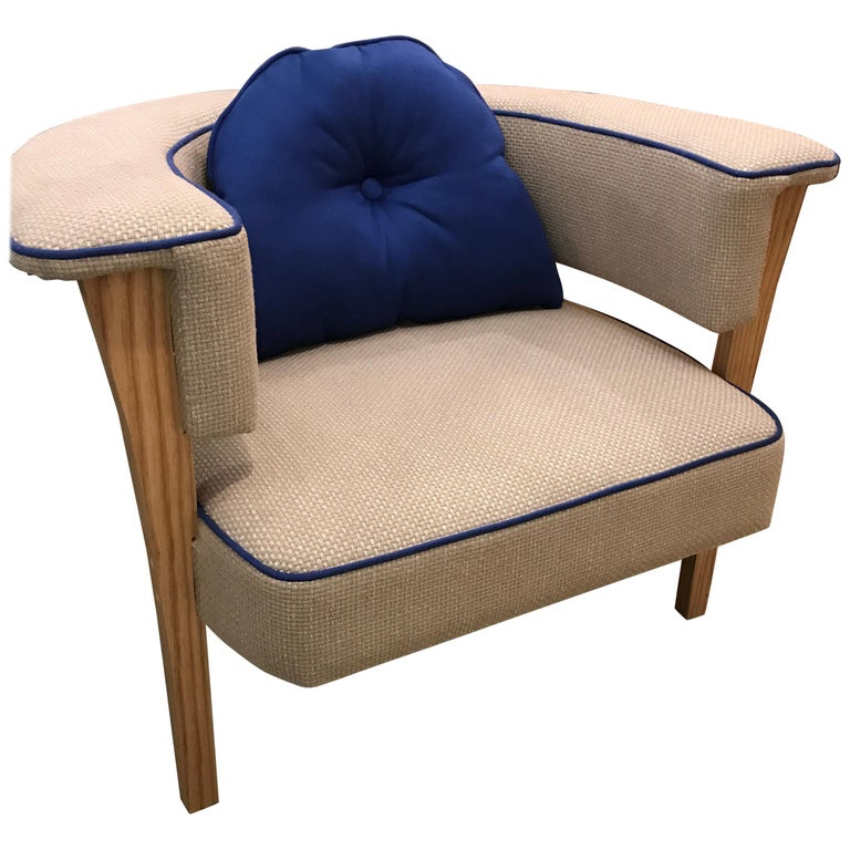 Custom mid-century modern “Viking” armchair