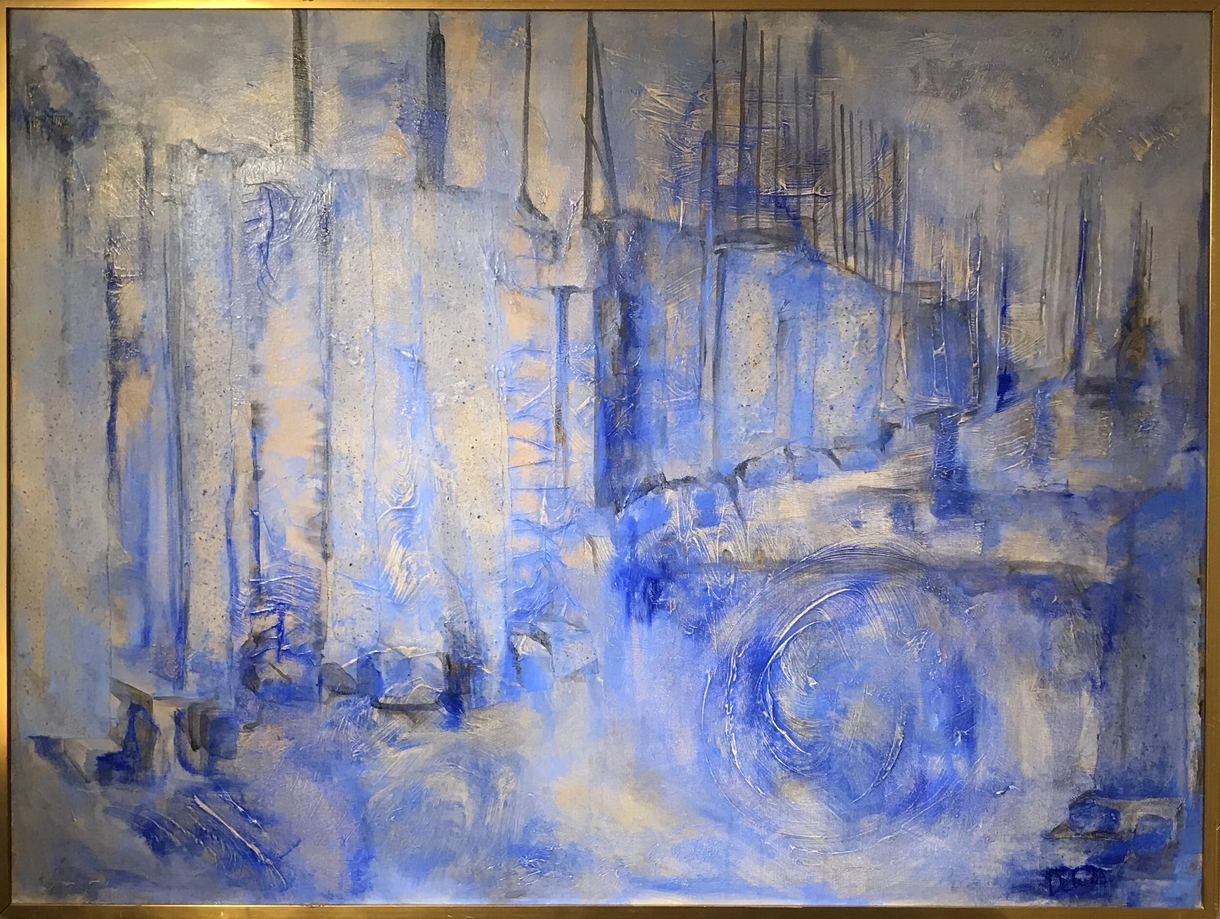 “Transitions” by Louis Shields, 36x48 Element Series 2018, Mixed Media on Canvas