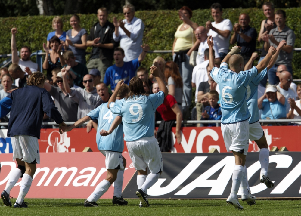 Da det hed FC Amager - og trøjerne var alt for lyseblå. Foto: Jan Christiansen/Getty Images