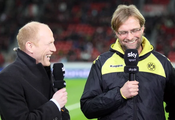 Matthias Sammer med Jürgen Klopp i Dortmund-tiden. Foto: Getty Images/Christof Koepsel