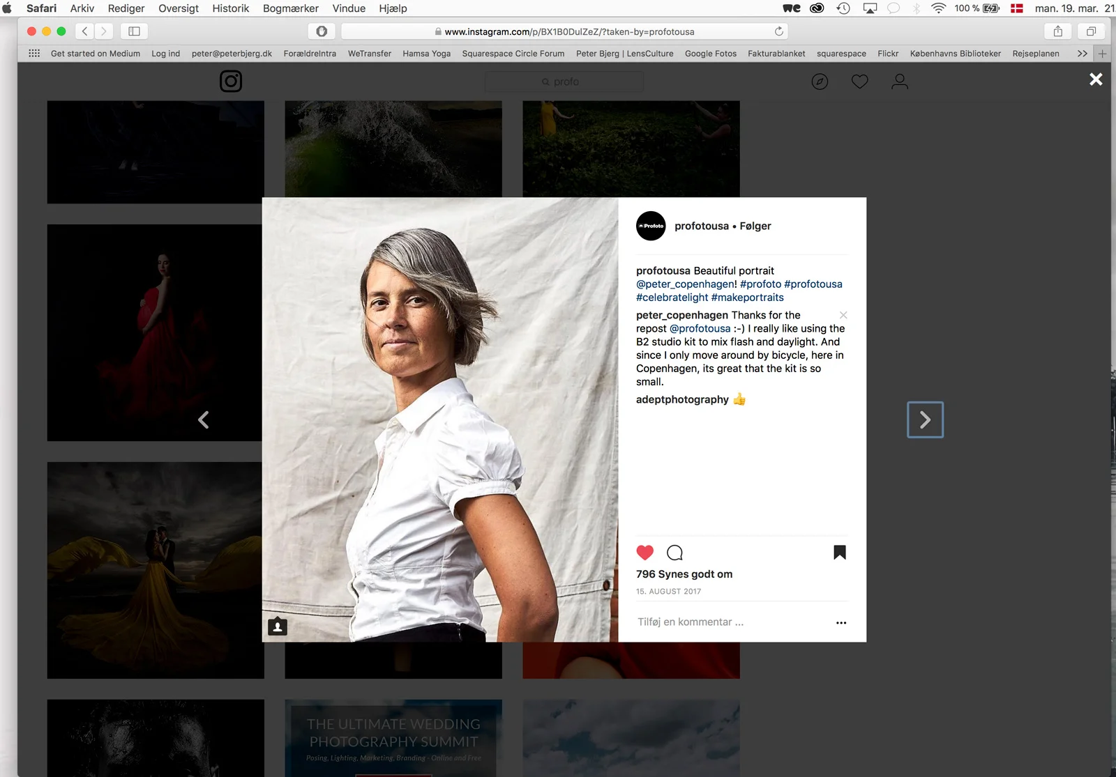 Mit billede af Signe Kolmos, reposted af Profoto USA.