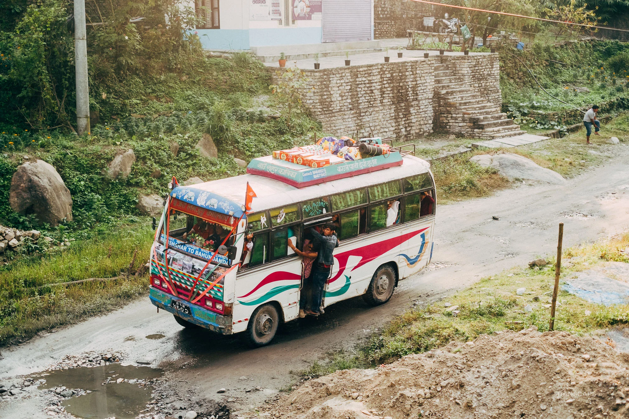 Crowded Bus Passing Through Bhulbhule