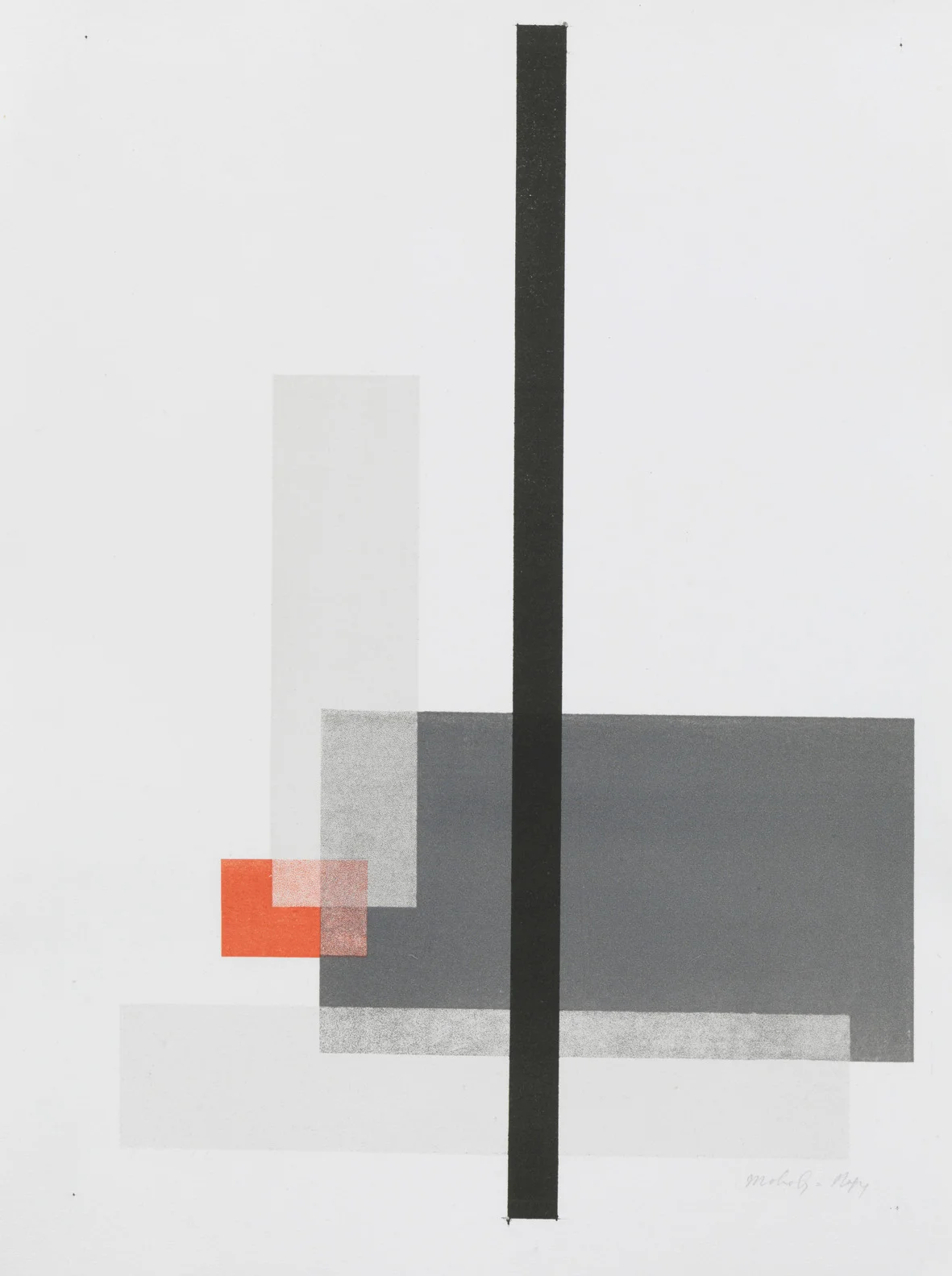  László Moholy-Nagy   KOMPOSITION  Color lithograph. 1923. Signed. On wove paper. 360 x 238 mm 