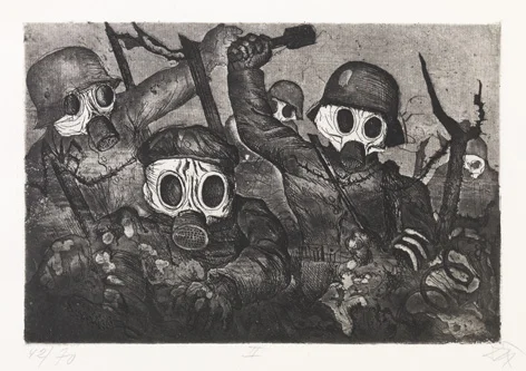  Otto Dix   DER KRIEG  Radierung, Aquatinta und Kaltnadel. 1924. Die komplette Folge  Der Krieg , bestehend aus 50 Blatt. 