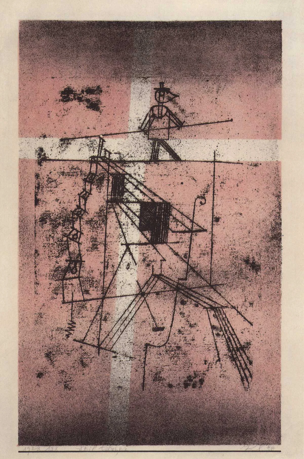  Paul Klee   SEILTÄNZER  Lithographie. 1923. Signiert, bezeichnet, numeriert und betitelt. Auf Bütten. 441 x 269 mm 